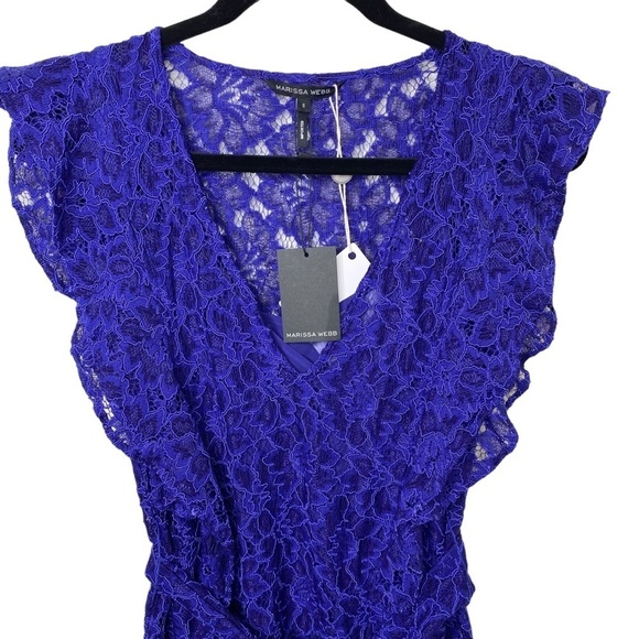 Marissa Webb Corrine Ultraviolet Lace Mini Dress - Picture 6 of 9